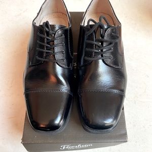 Floraheim boys 1 1/2 black dress shoe
